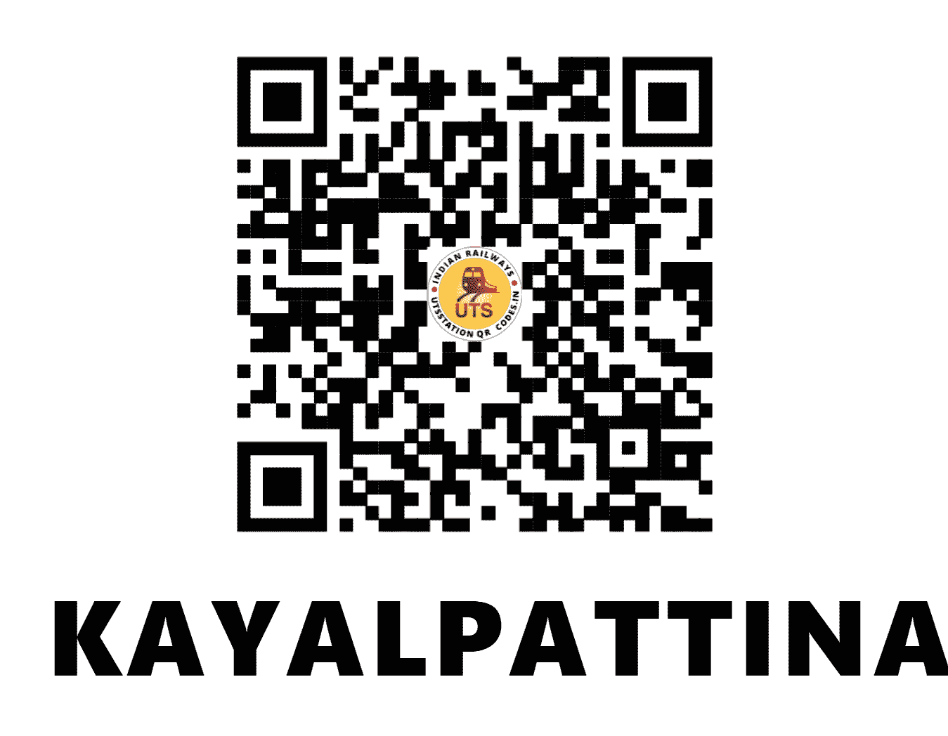 UTS QR Code for KAYALPATTINAM - KZY (SR - TAMIL NADU)